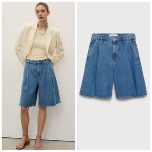 🔥Last 2🔥MANGO Denim Bermuda Shorts